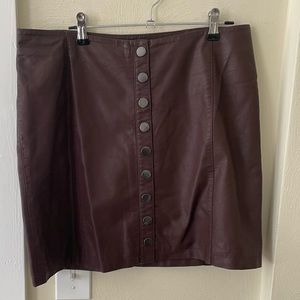 Free People Leather Skirt